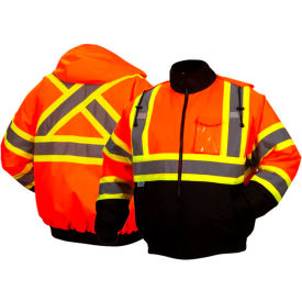 Hi-Vis Waterproof Winter Jacket, Type R, ANSI Class 3, 4XL, Orange