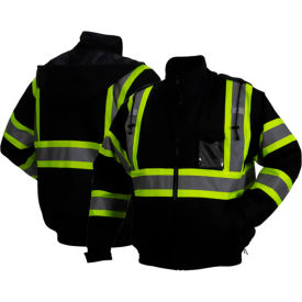 Hi-Vis Waterproof Bomber Jacket, Type O, ANSI Class 1, 5XL, Black