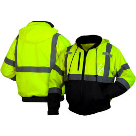 RJ31 Hi-Vis Waterproof Bomber Jacket, Type R, ANSI Class 3, M, Lime