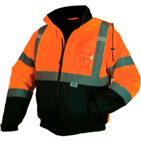 Hi-Vis Waterproof Bomber Jacket, Type R, ANSI Class 3, S, Orange