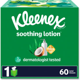 Lotion Facial Tissue, 3-Ply, White, 60 Sheets/Box, 27 Boxes/Case