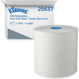 Hard Roll Paper Towels with Premium Absorbency Pockets, 1-Ply, 7-1/2"W x 700'L, 6 Rolls