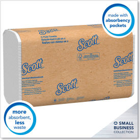 C-Fold Paper Towel, 1-Ply, 10-1/8"W x 13-1/8"L, White, 200 Towels/Pack