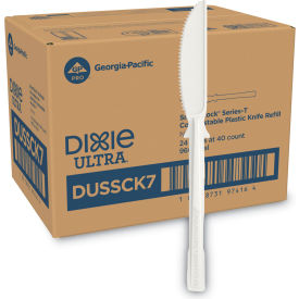 SmartStock Heavyweight Knives, Plastic, Natural, 40 knives/pack, 24 packs/carton