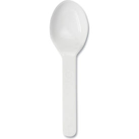 Mediumweight Tasting Spoons, PLA Compostable, White, 3000/Carton