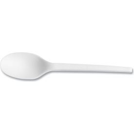 Mediumweight General Purpose Compostable Spoons, CPLA, White, 1000/Carton