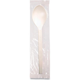 EcoSense Renewable Mediumweight Individually Wrapped Spoons, Plant Starch, Natural, 750/Carton