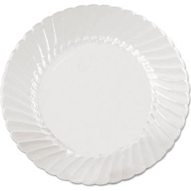 Classicware Plastic Plates, 9" Diameter, Clear, 18 Plates per Bag, 10 Bags per Carton