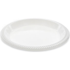 Pactiv Evergreen Impact Plastic Dinnerware Plates, 10-1/4" Diameter, White, 500 Plates