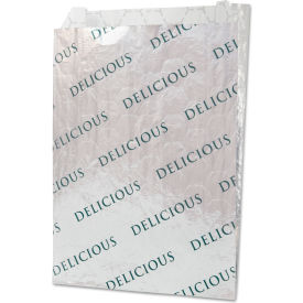 Foil/Paper/Honeycomb Insulated Bags, Delicious Labeling, 8"L x 2"W x 6"H, White, Pack of 1000