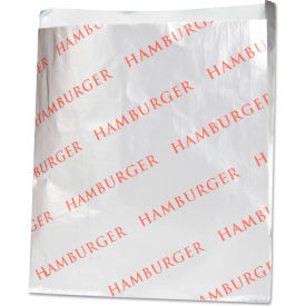 Foil Single-Serve Bags, Hamburger Labeling, 6"L x 3/4"W x 6-1/2"H, Silver/Red, Pack of 1000