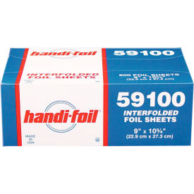 Interfolded Foil Sheets, 55 Gauge, 10-3/4"L x 9"W, Silver, Pack of 3000