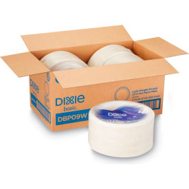 Paper Dinnerware Plates, 8-1/2" Dia., White, 125/Pack, 4 Packs/Carton