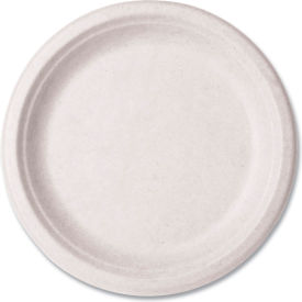 Nourish Molded Fiber Tableware Compostable Plates, 9" Diameter, White, 500 Plates per Carton