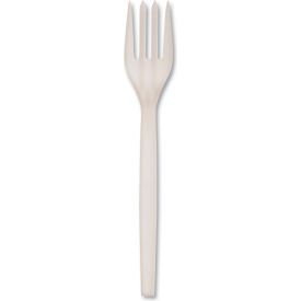 EcoSense Renewable Mediumweight Forks, Plant Starch, Cream, 50/Pack, 20 Packs/Carton