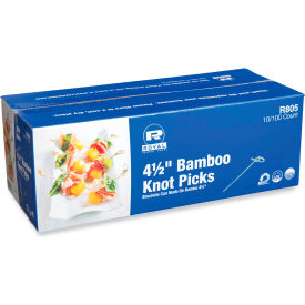 Knotted Bamboo Pick, 4-1/2"L, Natural, 100/Pack, 10 Packs/Case