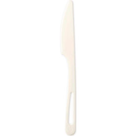 Mediumweight Knives, TPLA Compostable, White, 1000/Carton