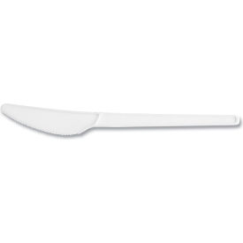 Mediumweight General Purpose Compostable Knives, CPLA, White, 1000/Carton