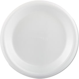 Foam Dinnerware Plates, 9" Dia., White, 25/Pack, 20 Packs/Carton