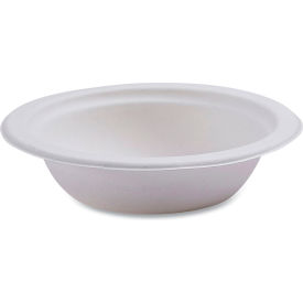 Vanguard Renewable & Compostable Bowls, 12 oz. Capacity, 6" Diameter, White, 1000 Count