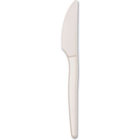 EcoSense Renewable Mediumweight Knives, Plant Starch, Cream, 50/Pack, 20 Packs/Carton