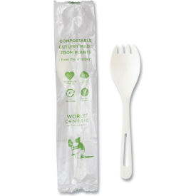 Mediumweight Sporks, White, TPLA Compostable, 750/Carton