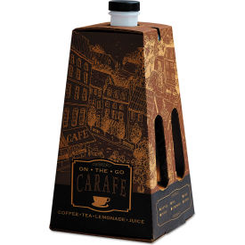 On-the-Go Carafe Container, 96 oz. Capacity, Brown, 16/Carton