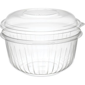 PresentaBowls Bowl/Lid Combo, 48 oz. Capacity, 7-3/16" Dia. x 3-5/8"H, Clear, 126/Carton