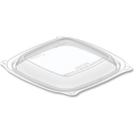 PresentaBowls Pro Square Lids, Fits 8 - 16 oz. Bowls, Clear, 63/Bag, 8 Bags/Carton
