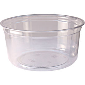 Recycleware Deli Container, 12 oz. Cap., 4-5/8" Dia. x 2-5/16"H, Clear, 500/Carton