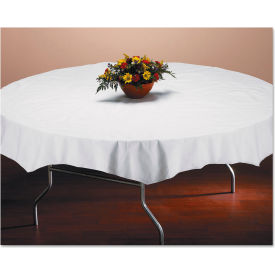 Octy Round Tissue/Poly Table Cover, 82" Dia., White, 25/Carton