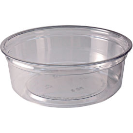 Recycleware Deli Container, 8 oz. Cap., 4-5/8" Dia. x 1-11/16"H, Clear, 500/Carton