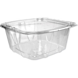 ClearPac SafeSeal Tamper-Evident Container with Flat Lid, 64 oz. Cap., Clear, 200/Carton