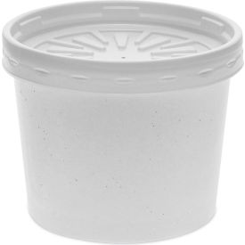Food Container & Lid Combo, 12 oz. Capacity, 3-3/4" Dia. x 3"H, White, 250/Carton