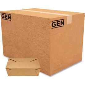 Reclosable Take-Out Boxes, 76 oz. Capacity, 8-9/16"L x 6-1/4"W x 2-3/8"H, Kraft, 200/Carton