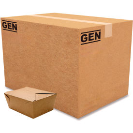 Reclosable Take-Out Boxes, 110 oz. Capacity, 8-15/16"L x 6-5/8"W x 3-1/2"H, Kraft, 160/Carton
