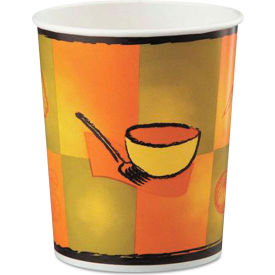 Streetside Squat Food Container, 16 oz. Cap., 5" Dia. x 4-1/2"H, Yellow/Green, 250/Case