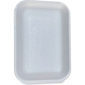 Meat Tray, 8-1/2"W x 6"D x 1-1/8"H, White, Pack of 500