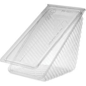 Hinged Lid Sandwich Container, 3-1/4"L x 6-1/2"W x 3"H, Clear, 85/Pk, 3 Packs/Case