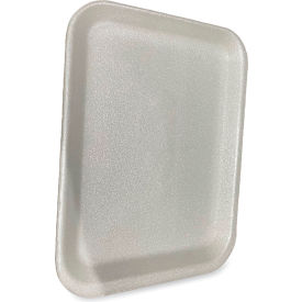 Meat Tray, 9-1/2"W x 7-1/4"D x 1/2"H, White, Pack of 500