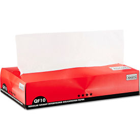 Interfolded Dry Wax Deli Paper, 10-1/4"L x 10"W, White, Pack of 6000
