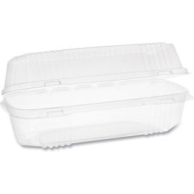 ClearView SmartLock Hinged Lid Hoagie Container, 27 oz. Cap., Clear, 250/Carton