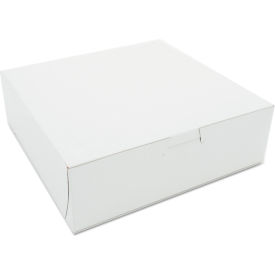 SCT One-Piece Non-Window Bakery Boxes, 8"L x 8"W x 2-1/2"H, White, 250/Carton