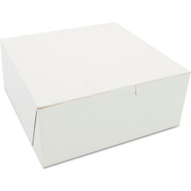 One-Piece Non-Window Bakery Boxes, 7"L x 7"W x 3"H, White, 250/Carton