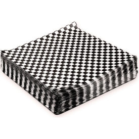 Grease-Resistant Food Wrap, 12"L x 12"W, Black Check, Pack of 5000