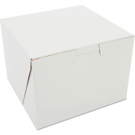 One-Piece Non-Window Bakery Boxes, 5-1/2"L x 5-1/2"W x 4"H, White, 250/Carton