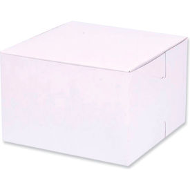 Standard Bakery Boxes, 6"L x 6"W x 4"H, White, 250/Carton