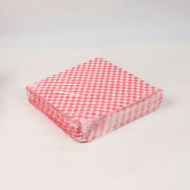 Grease-Resistant Food Wrap, 12"L x 12"W, Red Check, Pack of 5000