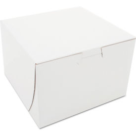 One-Piece Non-Window Bakery Boxes, 6"L x 6"W x 4"H, White, 250/Bundle
