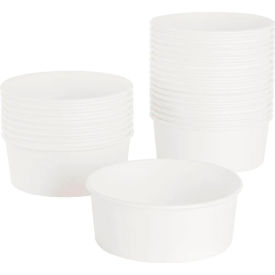 Food Bucket, 32 oz. Capacity, 6-1/2"D x 2-3/8"H, White, 360/Carton
